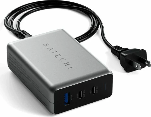 Satechi USB-C PD Compact GaN Charger, 100W, Space Gray - ONLINE ONLY