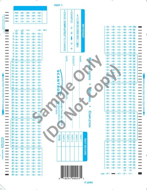 SCANTRON 150 Q A-E 30 MATCHING