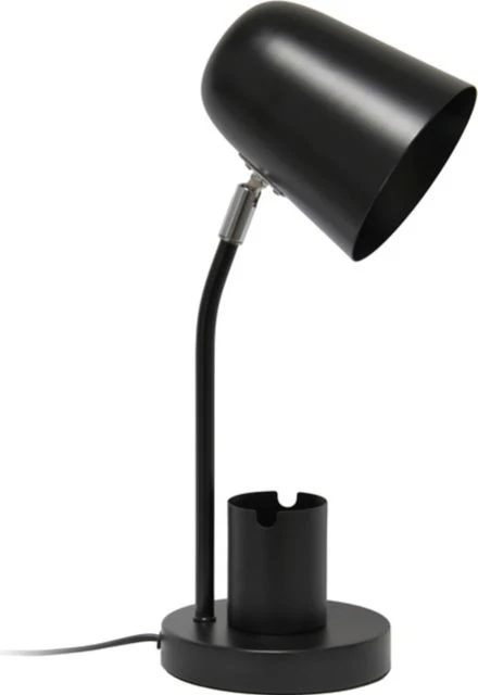 Simple Designs 15.75 Sleek Essentials Metal Table Desk Lamp with Compartment, for Office