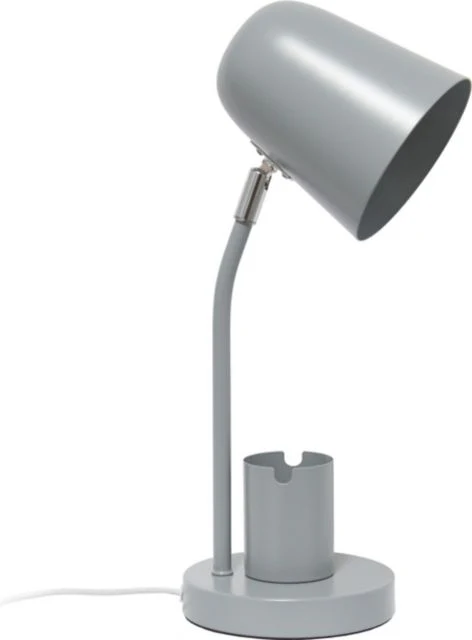 Simple Designs 15.75 Sleek Essentials Metal Table Desk Lamp with Compartment, for Office - Image 2