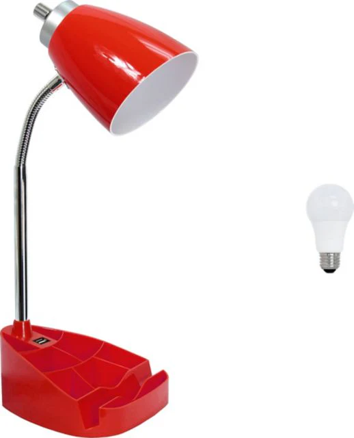 Simple Designs 18.5 Gooseneck Organizer Desk Lamp with iPad Tablet Stand Book Holder and USB port, with LED Bulb - Image 5