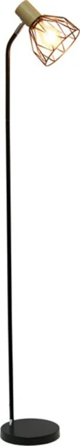 Simple Designs 55.91 Industrial Farmhouse Fusion Adjustable Cage Wire Accent Floor Lamp