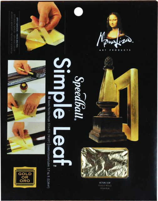 Simple Leaf Gold 5.5X5.5 18 Sheet Pack