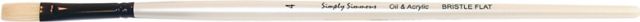 SIMPLY SIMMONS BRUSH BRISTLE FLAT 4 LONG HANDLE