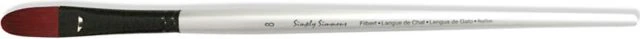 SIMPLY SIMMONS BRUSH EXTRA FIRM FILBERT 8 LONG HANDLE