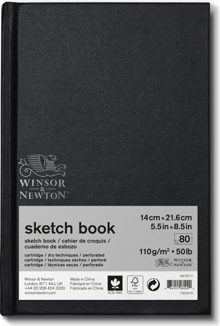 SKETCHBOOK HARDBOUND 110G 5.5X8.5 80 SHEETS