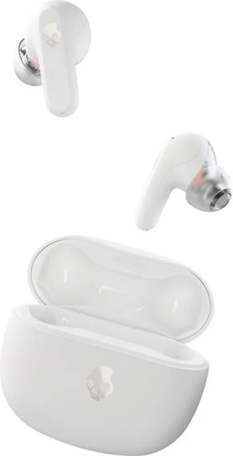 Skullcandy Rail True Wireless Earbuds,Bone/Orange Glow - ONLINE ONLY