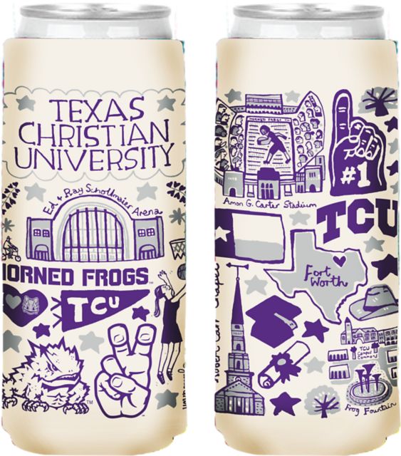 Texas Christian University Slim Can Coozie