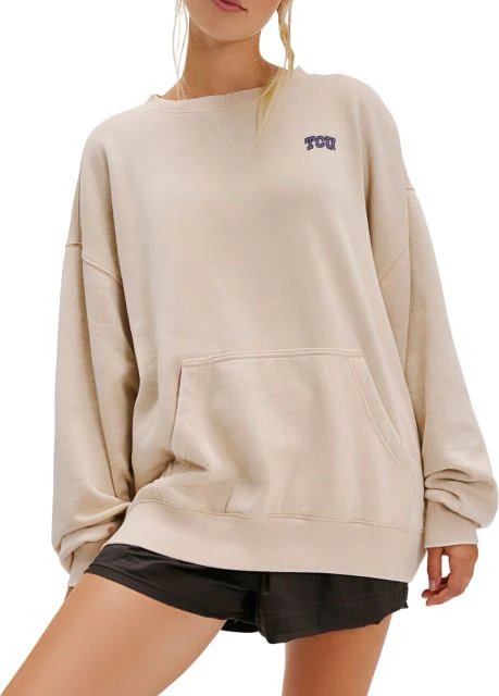 TCU Free People Womens Slow it down Pullover Arched TCU