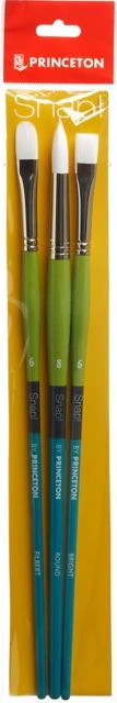 Snap White Taklon Set 3/Pack Long Handle