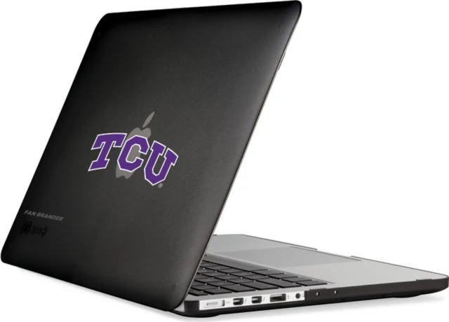 Speck Black Smartshell case w/ TCU Horned Frogs Primary logo - MacBook Pro 13'' w/ and without TB - ONLINE ONLY