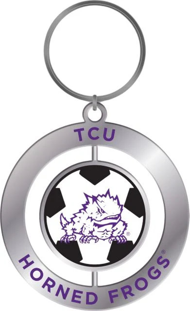Texas Christian University Horned Frogs Soccer Spinner Key Chain