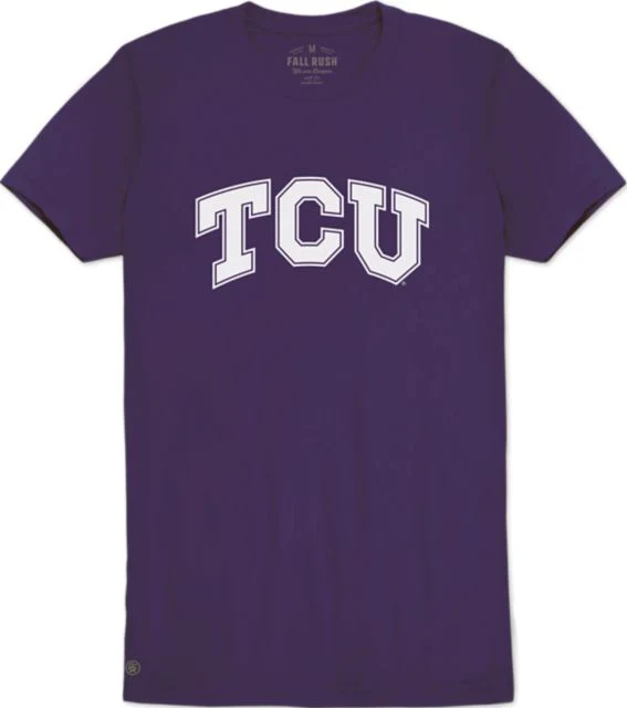 Texas Christian University Classic Campus Short Sleeve Crewneck Soft Spun Combed Cotton T-Shirt