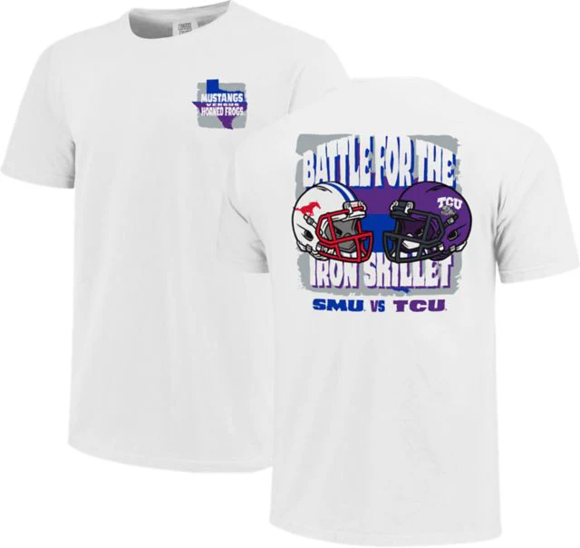 Texas Christian University Football SMU Battle for the Iron Skillet Gameday Short Sleeve T-Shirt