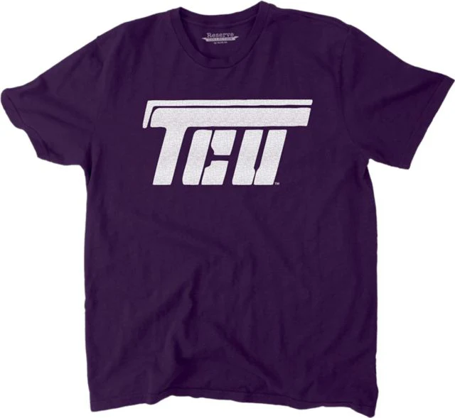 Texas Christian University Flying T Reverse Slub Short Sleeve T-Shirt
