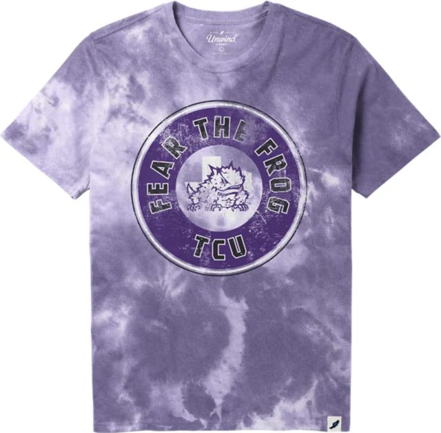 Texas Christian University Short Sleeve Tie Dye Crewneck T-Shirt - ONLINE ONLY - Image 2