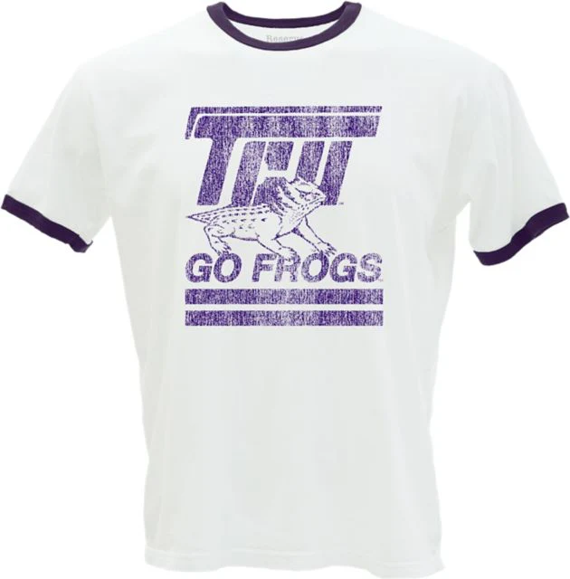 Texas Christian University Flying T Vintage Ringer Short Sleeve T-Shirt