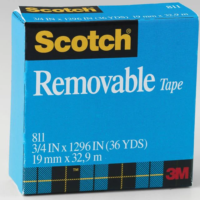 Tape 811 Removable 1 Inch Core 3/4X36 Yard