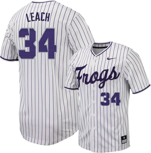 TCU Baseball Replica Jersey #34 D LEACH