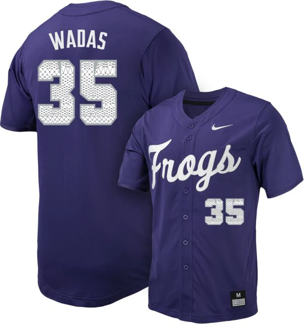 TCU Baseball Replica Jersey #35 ZACH WADAS - Image 2