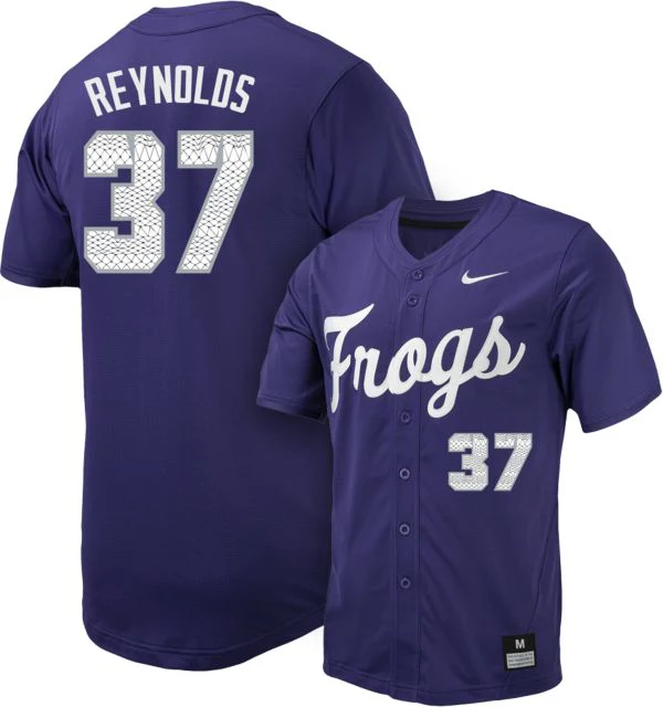 TCU Baseball Replica Jersey #37 T REYNOLDS - Image 2