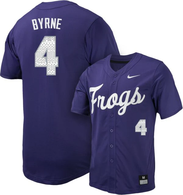 TCU Baseball Replica Jersey #4 KURTIS BYRNE - Image 2