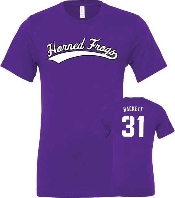 TCU Baseball T-Shirt Justin Hackett - 31 - ONLINE ONLY - Image 2