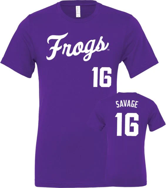 TCU Baseball T-Shirt Luke Savage - 16 - ONLINE ONLY - Image 2