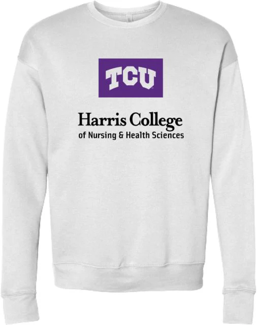 TCU Bella + Canvas Fleece Crew Harris College of Nursing and Health - ONLINE ONLY
