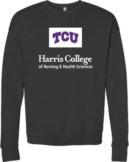 TCU Bella + Canvas Fleece Crew Harris College of Nursing and Health - ONLINE ONLY