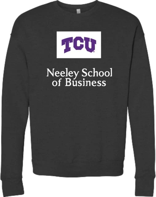 TCU Bella + Canvas Fleece Crew Neeley School of Business - ONLINE ONLY