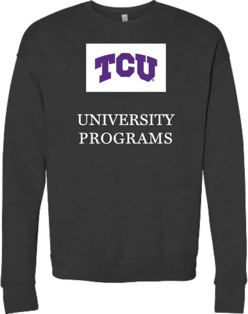 TCU Bella + Canvas Fleece Crew University programs - ONLINE ONLY