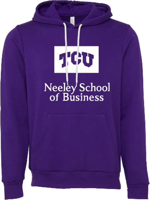 TCU Bella + Canvas Fleece Hood Neeley School of Business - ONLINE ONLY