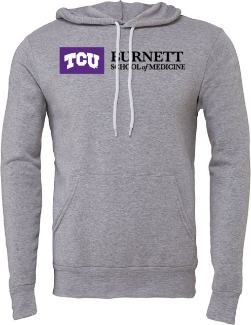TCU Bella + Canvas Fleece Hood TCU Burnett School of Medicine Horizontal - ONLINE ONLY