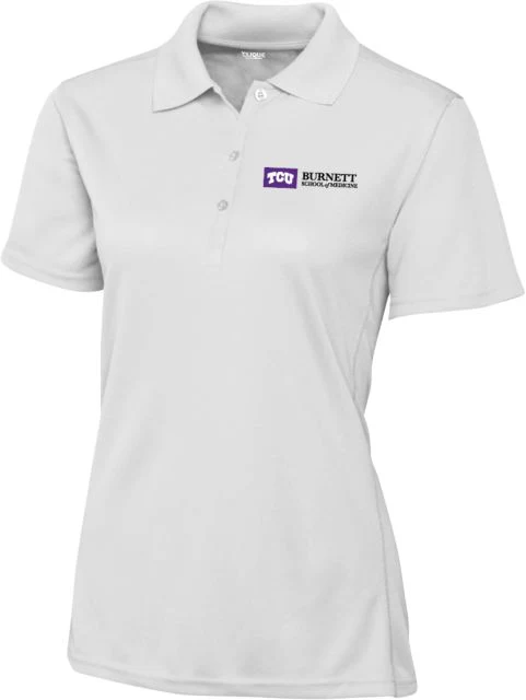 TCU C&B Womens Clique Ice Pique Polo TCU Burnett School of Medicine Horizontal - ONLINE ONLY