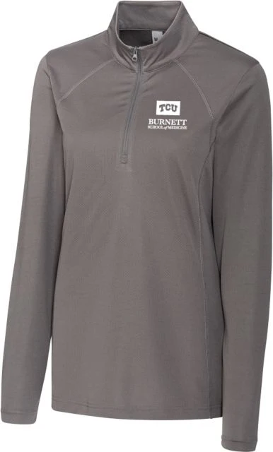 TCU C&B Womens Titan Clique Ice Pique Half Zip TCU Burnett School of Medicine Vertical - ONLINE ONLY