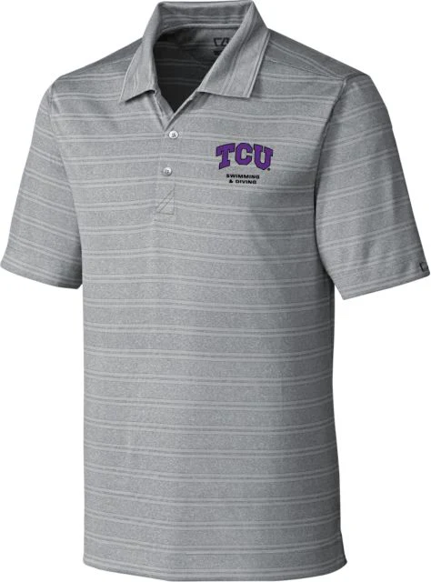 TCU CandB Interbay Light Stripe Polo Swimming and Diving - ONLINE ONLY