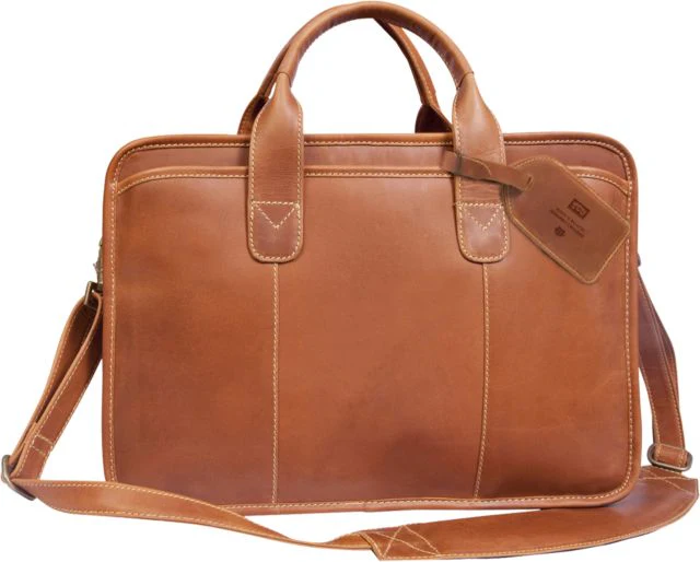 TCU Canyon Buffalo Valley Tan Briefcase John V. Roach Honors College Engraved - ONLINE ONLY