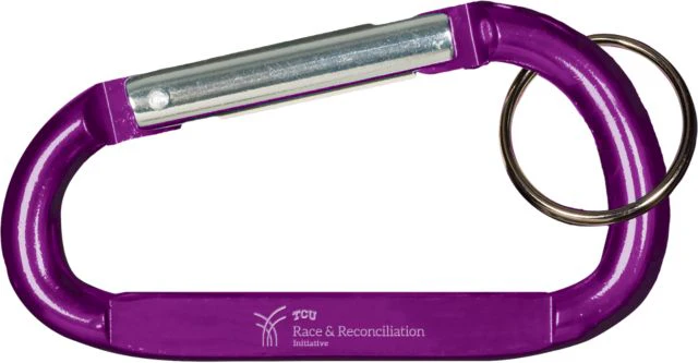 TCU Carabiner with Split Ring Race and Reconciliation Initiative Engraved- ONLINE ONLY