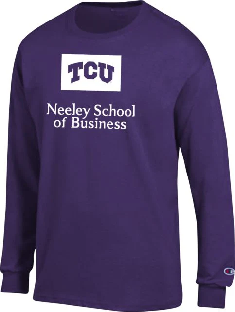 TCU Champion Long Sleeve T Shirt Neeley School of Business - ONLINE ONLY