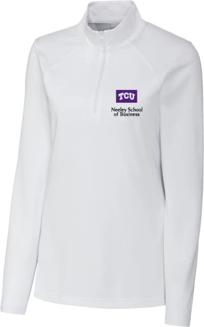 TCU Clique Womens Ice Pique Half Zip Neeley School of Business - ONLINE ONLY
