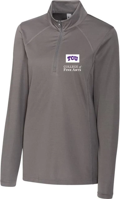 TCU Clique Womens Ice Pique Titan Half Zip College of Fine Arts - ONLINE ONLY
