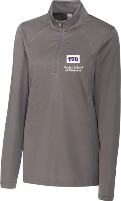 TCU Clique Womens Ice Pique Titan Half Zip Neeley School of Business - ONLINE ONLY