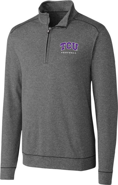 TCU Cutter and Buck Shoreline 1/2 Zip Football - ONLINE ONLY