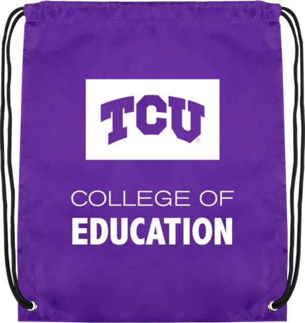 TCU Drawstring Backpack College of Education - ONLINE ONLY