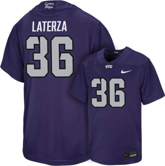 TCU Football Youth Replica Jersey #36 J LATERZA
