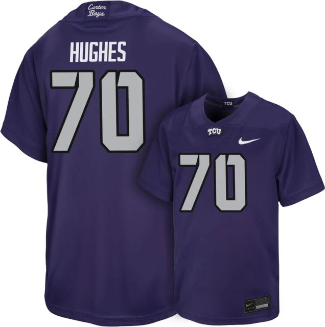 TCU Football Youth Replica Jersey #70 R HUGHES