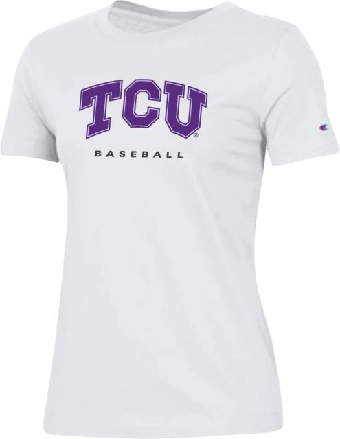 TCU Ladies Champion T Shirt Baseball - ONLINE ONLY - Image 2