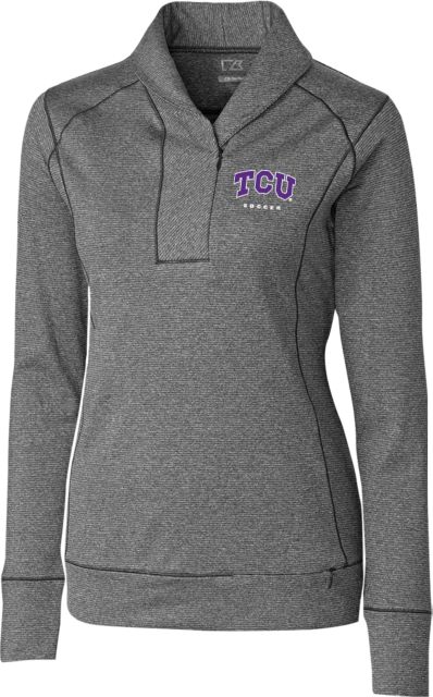 TCU Ladies Cutter and Buck Shoreline 1/2 Zip Soccer - ONLINE ONLY