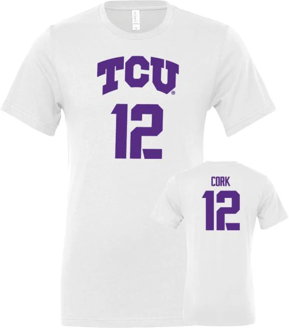 TCU Men's Basketball T-Shirt Xavier Cork - 12 - ONLINE ONLY